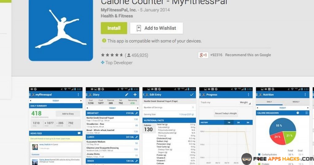 fitness pal calorie counter