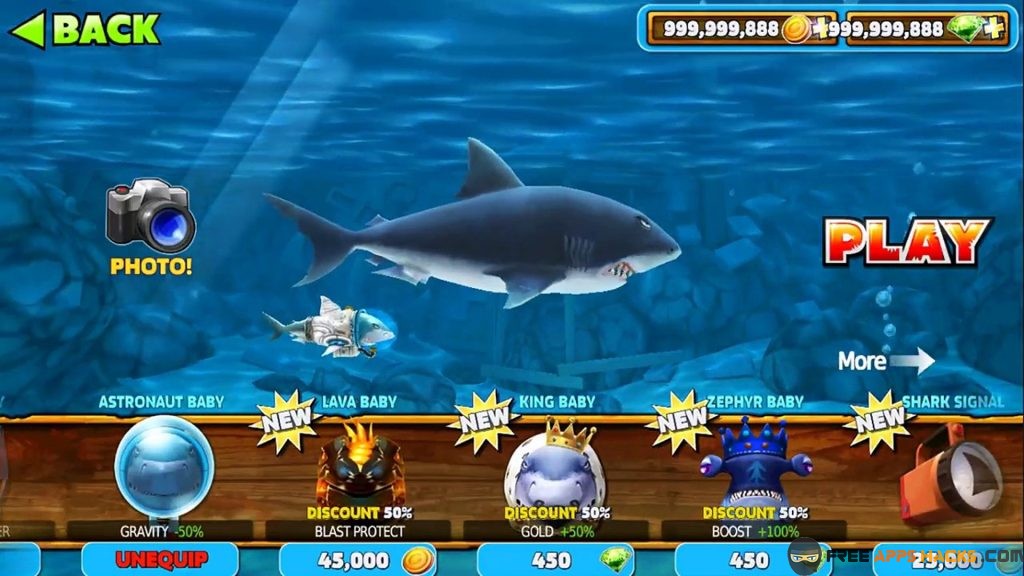 Hungry Shark World Modded APK Unlimited Money Android App  Free App Hacks