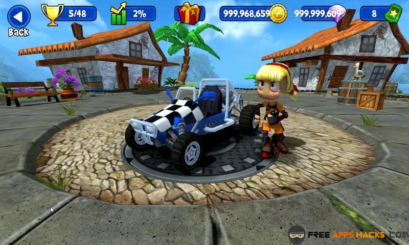how to get unlimited coins in beach buggy racing